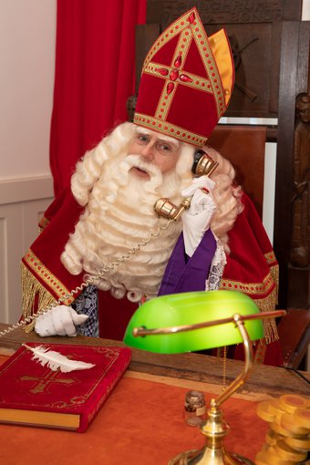 Sinterklaas aan de telefoon