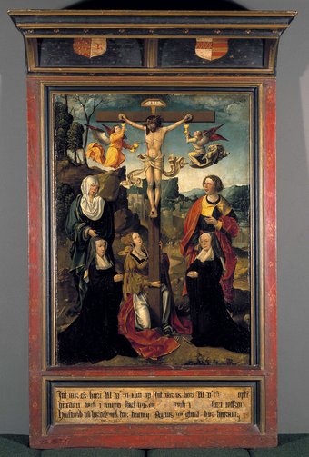 Memorietafel met Kruisiging