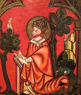 Altaarfrontaal van Sant Cebria (detail mid boven), 1300-1350. Musée épiscopal de Vic