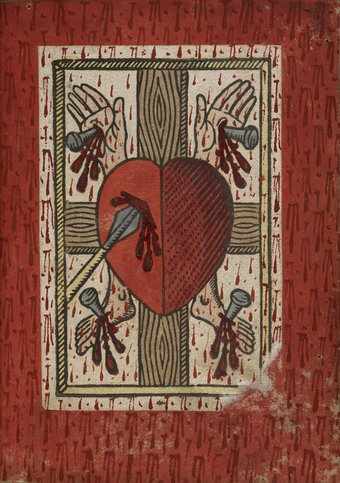 Bloedboek, pagina met hart