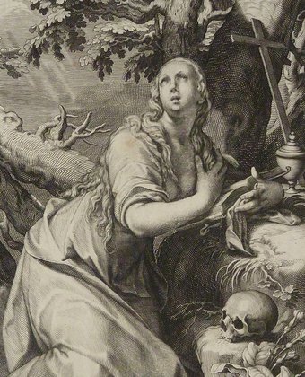 Boetvaardige Maria Magdalena, prent BMHg99