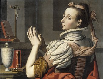 Boetvaardige Maria Magdalena, Pieter (I) Pietersz. (schilder) 1575/1599 (uitsnede)