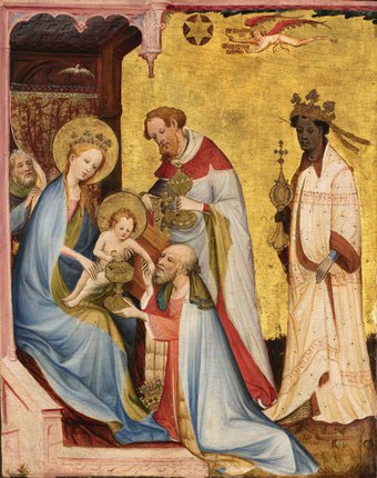 Middelrijns altaar (detail), Geboorte van Christus, ca 1405-1414.