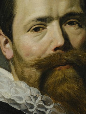 Man met een paar handschoenen (detail)