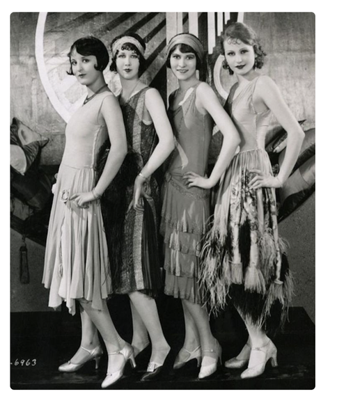 Chorus girls in flapper dress
