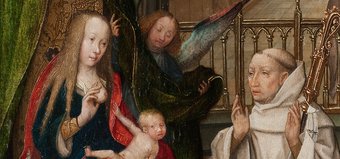 Meester van Delft, Visioen van de Heilige Bernardus (detail), circa 1500