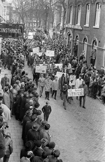 Protest tegen ontslag Ed Miedema