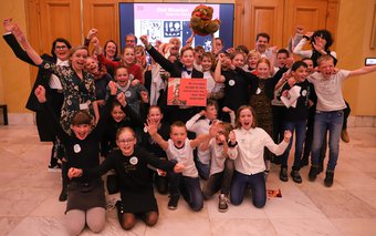 Winnende klas in de finale van het MCC burgerschapsproject 2023